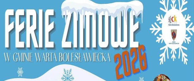 GMINNE CENTRUM KULTURY ZAPRASZA NA FERIE ZIMOWE 2026