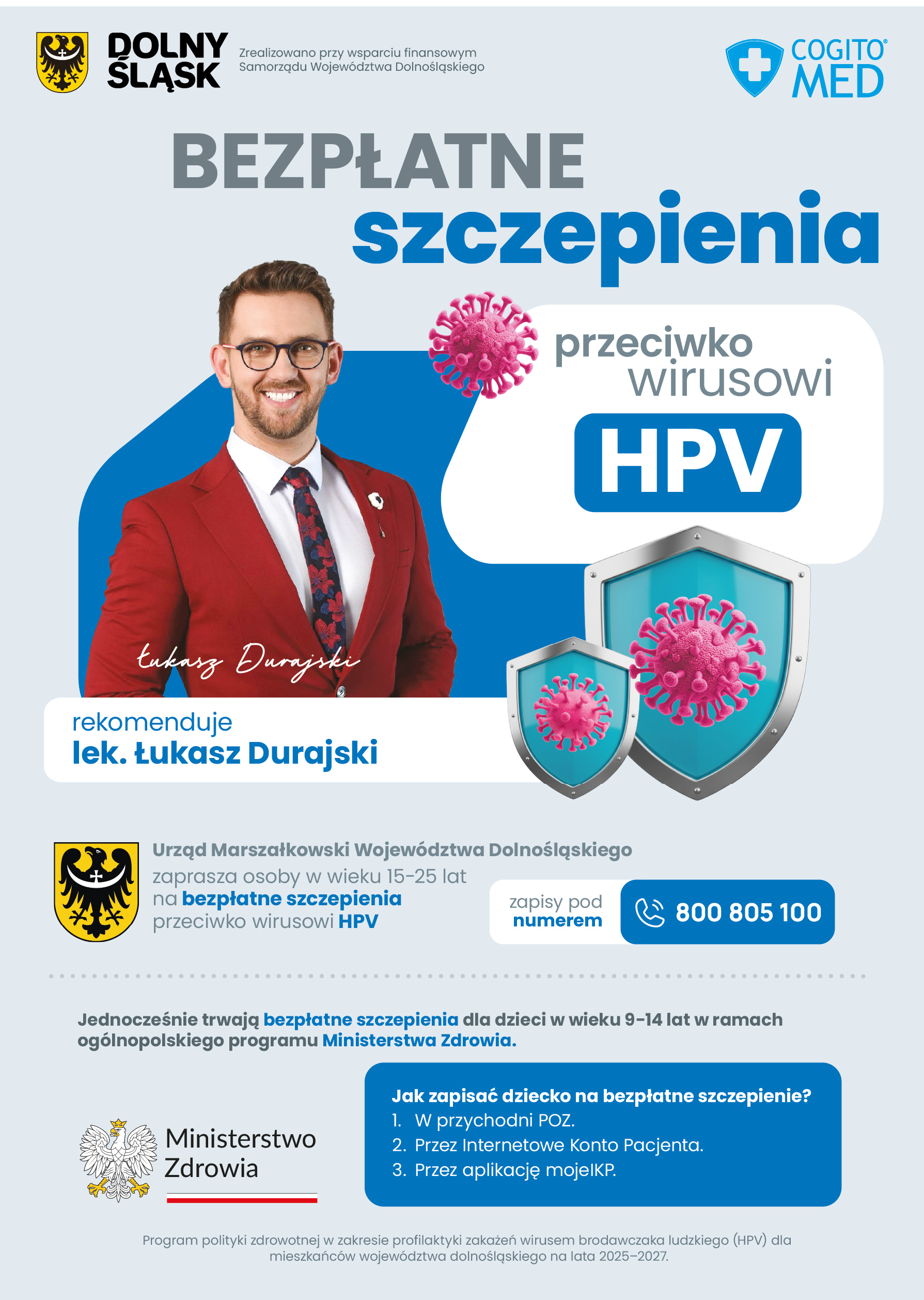 Bezpłatne szczepienia przeciwko wirusowi HPV